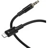 Borofone Cable AUX BL25 Nice – Lightning to jack 3,5mm – 1 metre juodos spalvos
