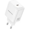 Borofone Įkroviklis jungiama į tinklą BN33 Fuente GaN Typ C – QC3.0 PD 40W baltos spalvos