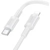 Borofone kabelis BX111 Feliz – Type C į Lightning – PD 27W 1 metras baltos spalvos
