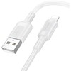 Oem Borofone kabelis BX111 Feliz – USB į Lightning – 2,4A 1 metras baltos spalvos
