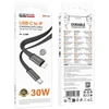 Borofone Kabelis BX124 Peace – Typ C į Lighting – PD 30W 1 m. juodos spalvos