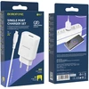 „Borofone BN1 Innovative“ sieninis įkroviklis – USB – 2,1A su USB–MicroUSB jungtimi, baltas