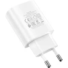„Borofone BN1 Innovative“ sieninis įkroviklis – USB – 2,1A su USB–MicroUSB jungtimi, baltas
