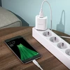 „Borofone BN1 Innovative“ sieninis įkroviklis – USB – 2,1A su USB–MicroUSB jungtimi, baltas