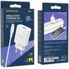 Borofone Laidinis įkroviklis BN1 Innovative – USB – 2,1A su USB į Type C baltos spalvos
