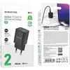 Borofone Laidinis įkroviklis BN14 Royal GaN – USB + Type C – QC 3.0 PD 30W juodos spalvos