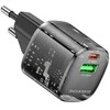 Borofone Laidinis įkroviklis BN17 Sunlight – USB + Type C – QC 3.0 PD 20W 3A juodos spalvos