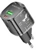 Oem Borofone Laidinis įkroviklis BN17 Sunlight – USB + Type C – QC 3.0 PD 20W 3A juodos spalvos