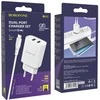 Įkroviklis Borofone BN2 2xUSB 2.1A + USB Type-C, baltas