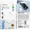 Oem Borofone Laidinis įkroviklis BN25 Wish (Ultra Thin) – USB + Type C – PD QC 3.0 30W baltos spalvos