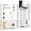 Borofone laidinis įkroviklis BN27 Fuente – USB + Type C – QC 3.0 PD 20W baltos spalvos