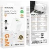 Borofone laidinis įkroviklis BN27 Fuente – USB + Type C – QC 3.0 PD 20W su Type C į Type C kabeliu baltos spalvos