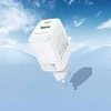 Borofone laidinis įkroviklis BN27 Fuente – USB + Type C – QC 3.0 PD 20W baltos spalvos