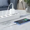 Įkroviklis Borofone BN4 1xUSB, 1xType-C QC 3.0, PD 2.0 20W, baltas