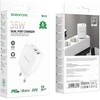 Įkroviklis Borofone BN9 35W 2xUSB-C baltas