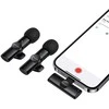 Borofone Lavalier wireless microphone BFK16A Winner Lightning juodas – 2 pieces