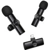Borofone Lavalier wireless microphone BFK16A Winner Lightning juodas – 2 pieces