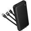Oem Borofone Power Bank 10000mAh BJ79 Clever - USB - su Type C ir Lightning kabeliais juodos spalvos