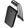 Borofone Power Bank 10000mAh BJ84 Smooth – USB – with USB, Type C, Lightning and Micro USB cables juodos spalvos