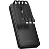 Borofone Power Bank 10000mAh BJ84 Smooth – USB – with USB, Type C, Lightning and Micro USB cables juodos spalvos