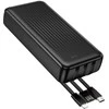 Borofone Power Bank 20000mAh BJ79A Clever – USB – with Type C and Lightning cables juodos spalvos