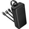 Oem Borofone Power Bank 30000mAh BJ79B Clever – USB – with Type C and Lightning cables juodos spalvos