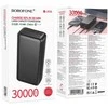 Borofone Power Bank 30000mAh BJ80B Clever – 2xUSB + Type C – QC 3.0 22,5W PD 20W juodos spalvos