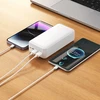 Borofone Power Bank 30000mAh BJ80B Clever – 2xUSB + Type C – QC 3.0 22,5W PD 20W baltos spalvos
