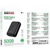 Oem Borofone Power Bank 5000mAh BJ81 Stability – USB – juodos spalvos
