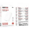 Borofone Power Bank 5000mAh BJ81 Stability – USB – baltos spalvos