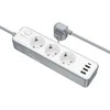 Borofone Power strip BAC9 – 3 outlets 240V + 3xUSB + Type C – PD 20W 2 metres juodas
