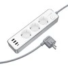 Borofone Power strip BAC9 – 3 outlets 240V + 3xUSB + Type C – PD 20W 2 metres juodas