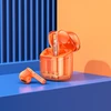 Ausinės Oem Borofone TWS Bluetooth Earphones BW23 Crystal Bean Transparent Edition oranžinės spalvos