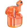 Ausinės Oem Borofone TWS Bluetooth Earphones BW23 Crystal Bean Transparent Edition oranžinės spalvos