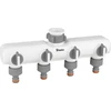 BRADAS 4-krypčių skirstytuvas su 1″-3/4″ vidiniu sriegiu ir vožtuvais /Baltas LINE