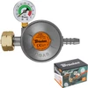 BRADAS DUJŲ REGULIATORIUS SU MANOMETRU IR APSAUGINIU VOŽTUVU EFV 37 mbar / 1,5kg/h / 9 mm / DĖŽUTĖ