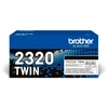 BROTHER TN2320 DVIPAKO PAKUOTI Juodas TONERIAI (BK = 2600 PUSLAPIAI/KASETĖ)