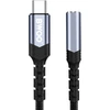 BWOO garso adapterio kabelis BZ47 aux 3,5 mm į USB-C juodas