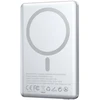 BWOO aliumininė magnetinė išorinė baterija P75 PD 20W 5000 mAh su skaitmeniniu ekranu ir USB-C jungtimi, sidabrinė