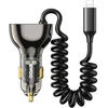 Įkroviklis automobilinis Bwoo (CC96L) (1xUSB, 1xUSB-C 30W) su lightning laidu juodas