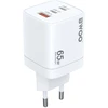BWOO Greitas 65 W GaN kelioninis įkroviklis CDA147 2 x USB-C, 1 x USB-A