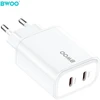 BWOO CDA206 PD 35W sieninis įkroviklis 1x USB-C jungtis baltas