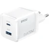 BWOO GaN sieninis įkroviklis CDA224 QC 70W 1 x USB 1 x USB-C, baltas