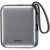 BWOO išorinė baterija P74 22.5W 10000 mAh su 2 integruotais laidais 1 x USB-C 1 x Lightning juoda
