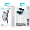 BWOO išorinė baterija P74 22.5W 10000 mAh su 2 integruotais laidais 1 x USB-C 1 x Lightning juoda