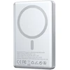 BWOO itin plonas aliumininis magnetinis išorinis akumuliatorius P76 PD 20W 10000 mAh su skaitmeniniu ekranu ir USB-C jungtimi, juodas