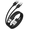 BWOO Pintas "2-in-1" kabelis USB-C - USB-C ir "Lightning" 1 m 100W27W juodas