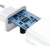 BWOO sieninis įkroviklis CDA182 QC 38W 1x USB-A + 1x USB-C baltas