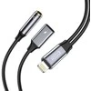 Kabelio adapteris „Lightning“ – „Lightning“ + mini lizdas 3,5 mm „Tech-Protect UltraBoost“ juodos spalvos