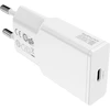 Kabelių rinkinys 4smarts PDPlug Slim 20W GaN USB-C sieninis įkroviklis + 1,5 m USB-C kabelis baltos spalvos